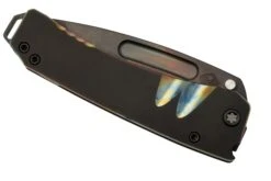 Medford Midi Marauder, S45VN Vulcan Tanto Blade, PVD Handle, Brushed Pen Flamed Grooves Scallops, Couteau De Poche -Spyder Couteau Magasin MF 23 MM 02 06 medford