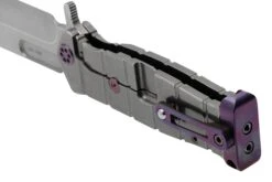 Medford USMC Fight Flipper S35VN Tumbled Blade, Tumbled Handle, Violet Hardware, Couteau De Poche -Spyder Couteau Magasin MF 23 UFF 01 04 medford