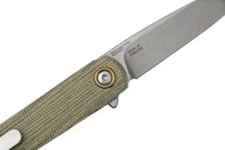 MKM Flame Light FL01L-GC Drop Blade, Green Micarta, Couteau De Poche -Spyder Couteau Magasin MMK FL01L GC 05 mkm