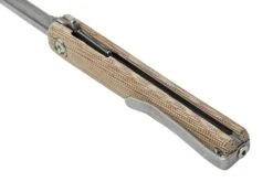 MKM Flame Light FL02L-NC Dagger, Natural Micarta, Couteau De Poche -Spyder Couteau Magasin MMK FL02L NC 04 mkm