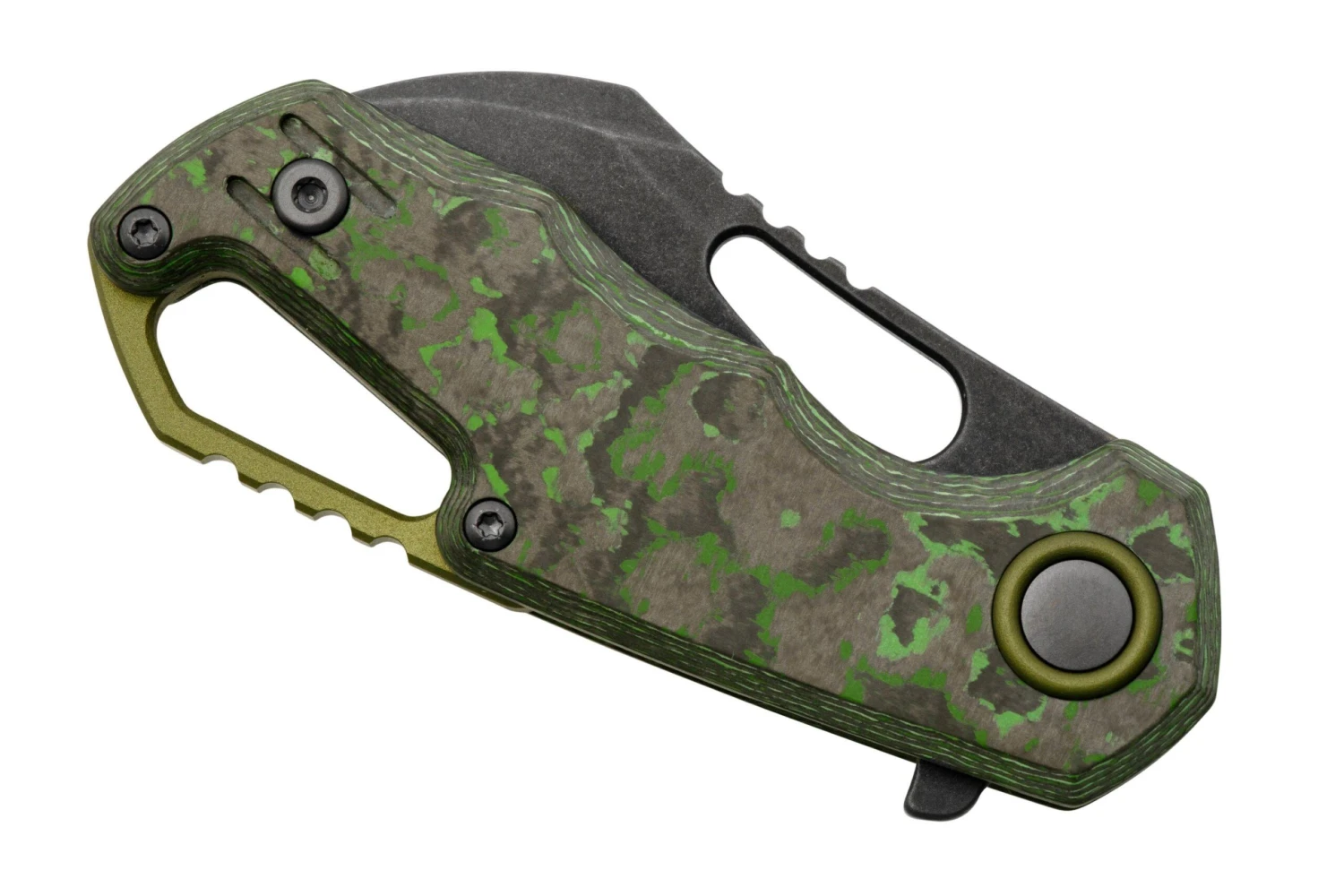 MKM Isonzo FX03-1CJD Hawkbill Dark Stonewashed, Jungle Wear Carbon Fiber, Couteau De Poche, Jesper Voxnaes Design 8 MKM Isonzo FX03-1CJD Hawkbill Dark Stonewashed, Jungle Wear Carbon Fiber, Couteau De Poche, Jesper Voxnaes Design – Image 6