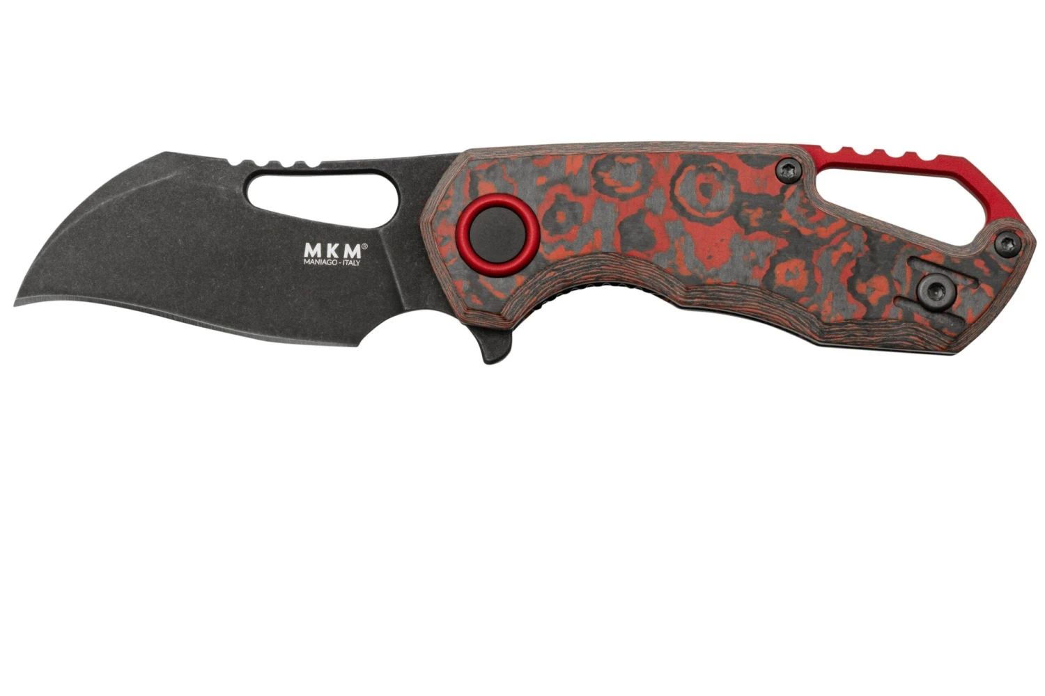 MKM Isonzo FX03-1CLD Hawkbill Dark Stonewashed, Lava Flow Carbon Fiber, Couteau De Poche, Jesper Voxnaes Design 3 MKM Isonzo FX03-1CLD Hawkbill Dark Stonewashed, Lava Flow Carbon Fiber, Couteau De Poche, Jesper Voxnaes Design