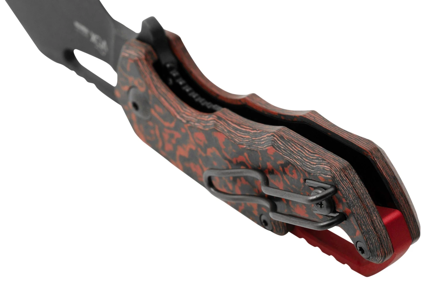 MKM Isonzo FX03-1CLD Hawkbill Dark Stonewashed, Lava Flow Carbon Fiber, Couteau De Poche, Jesper Voxnaes Design 6 MKM Isonzo FX03-1CLD Hawkbill Dark Stonewashed, Lava Flow Carbon Fiber, Couteau De Poche, Jesper Voxnaes Design – Image 4