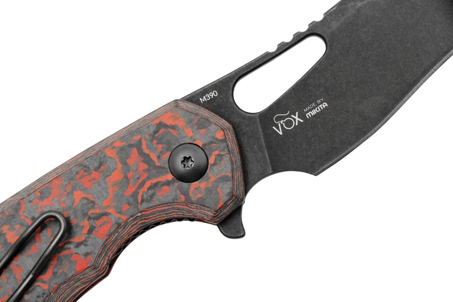 MKM Isonzo FX03-1CLD Hawkbill Dark Stonewashed, Lava Flow Carbon Fiber, Couteau De Poche, Jesper Voxnaes Design 7 MKM Isonzo FX03-1CLD Hawkbill Dark Stonewashed, Lava Flow Carbon Fiber, Couteau De Poche, Jesper Voxnaes Design – Image 5