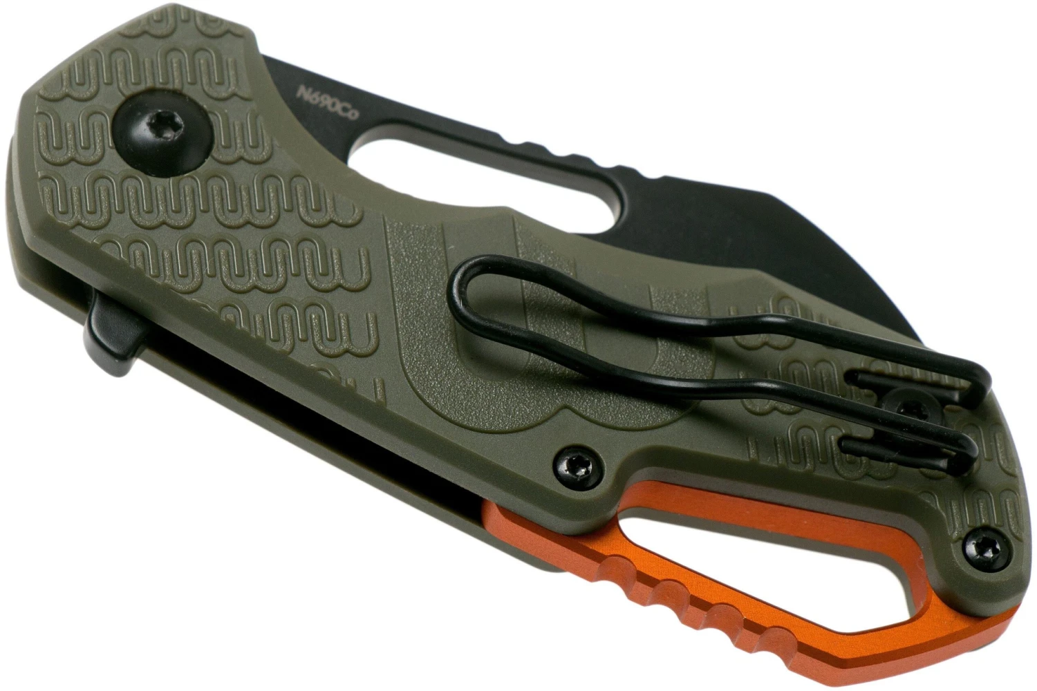 MKM Isonzo FX03-1PGO Hawkbill OD Green FRN, Black Blade Couteau De Poche, Jesper Voxnaes Design 6 MKM Isonzo FX03-1PGO Hawkbill OD Green FRN, Black Blade Couteau De Poche, Jesper Voxnaes Design â Image 4