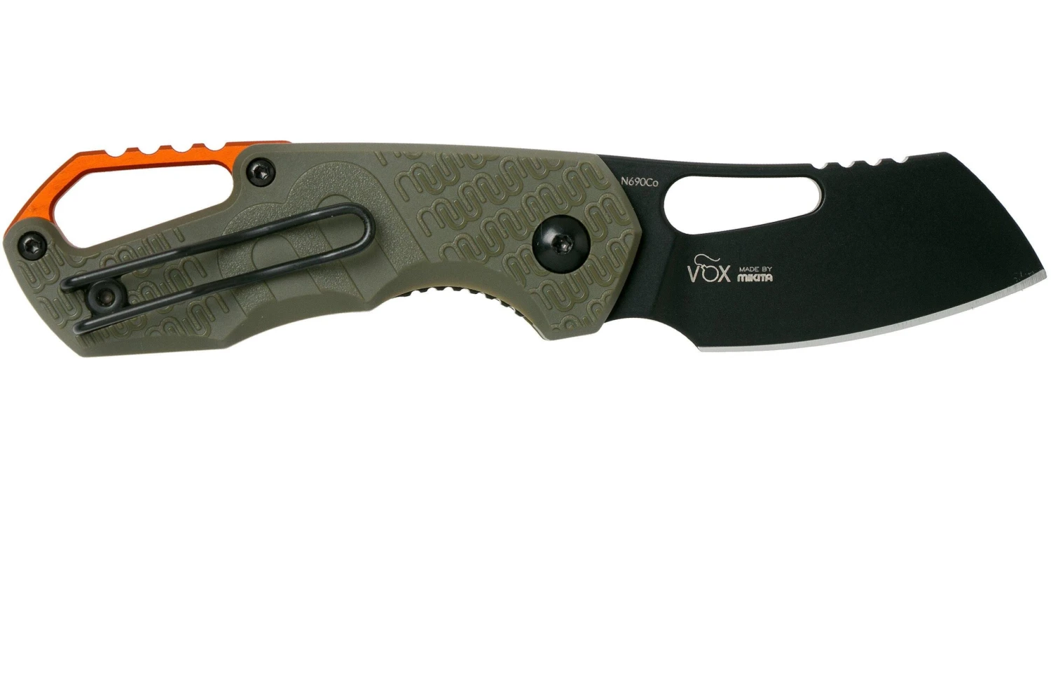 MKM Isonzo FX03-2PGO Cleaver OD Green FRN, Black Blade Couteau De Poche, Jesper Voxnaes Design 4 MKM Isonzo FX03-2PGO Cleaver OD Green FRN, Black Blade Couteau De Poche, Jesper Voxnaes Design – Image 2