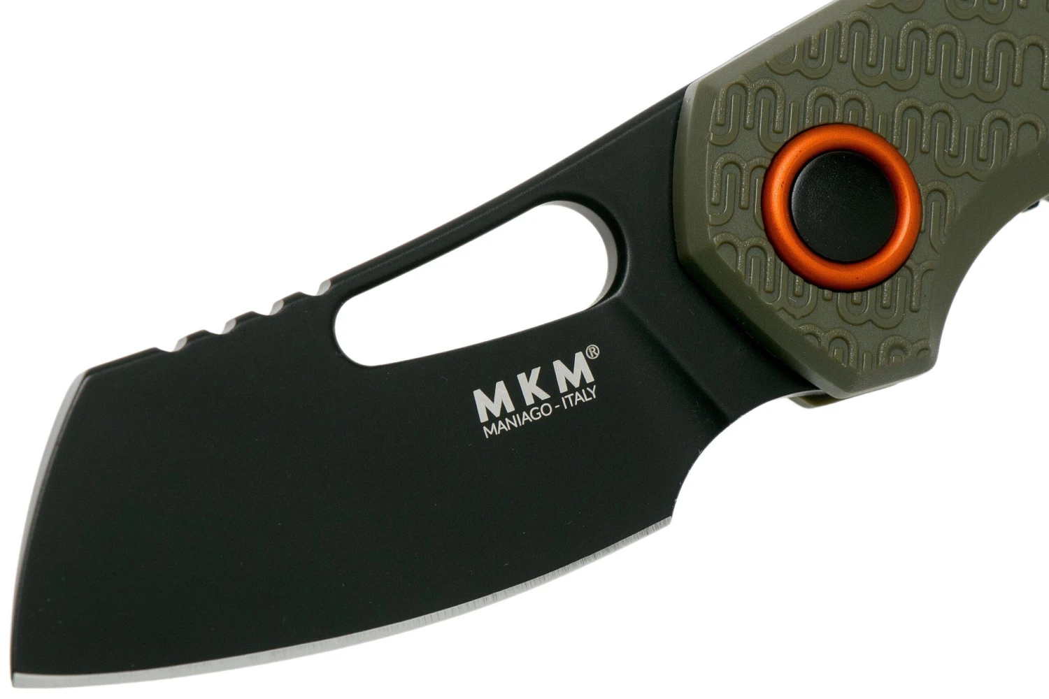 MKM Isonzo FX03-2PGO Cleaver OD Green FRN, Black Blade Couteau De Poche, Jesper Voxnaes Design 5 MKM Isonzo FX03-2PGO Cleaver OD Green FRN, Black Blade Couteau De Poche, Jesper Voxnaes Design – Image 3