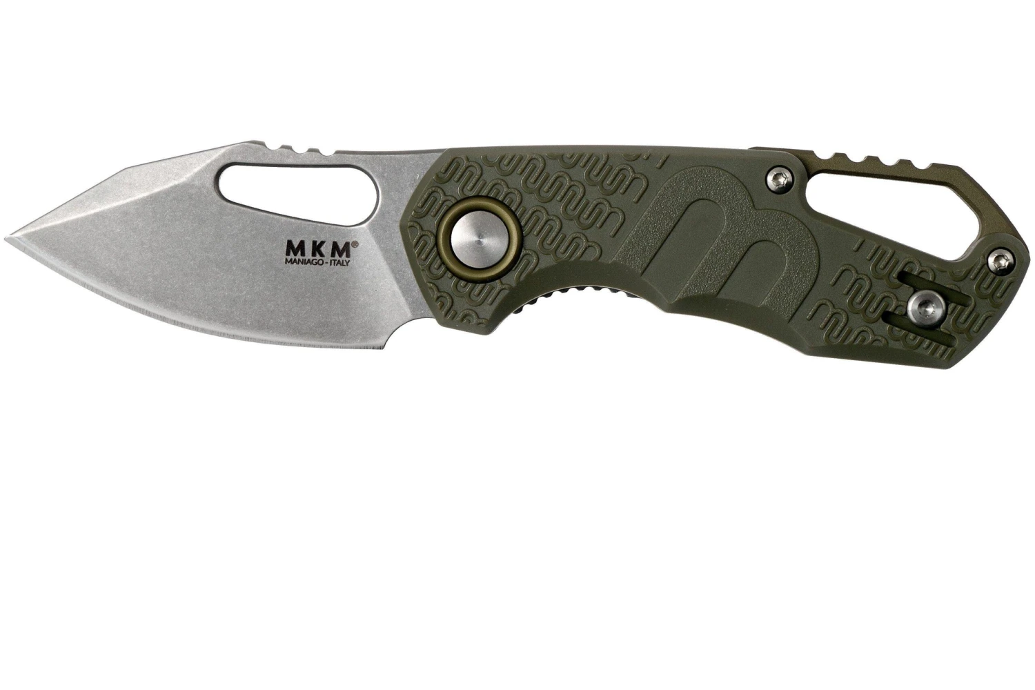 MKM Isonzo FX03-3PGR Clip Point Green FRN Couteau De Poche, Jesper Voxnaes Design 3 MKM Isonzo FX03-3PGR Clip Point Green FRN Couteau De Poche, Jesper Voxnaes Design