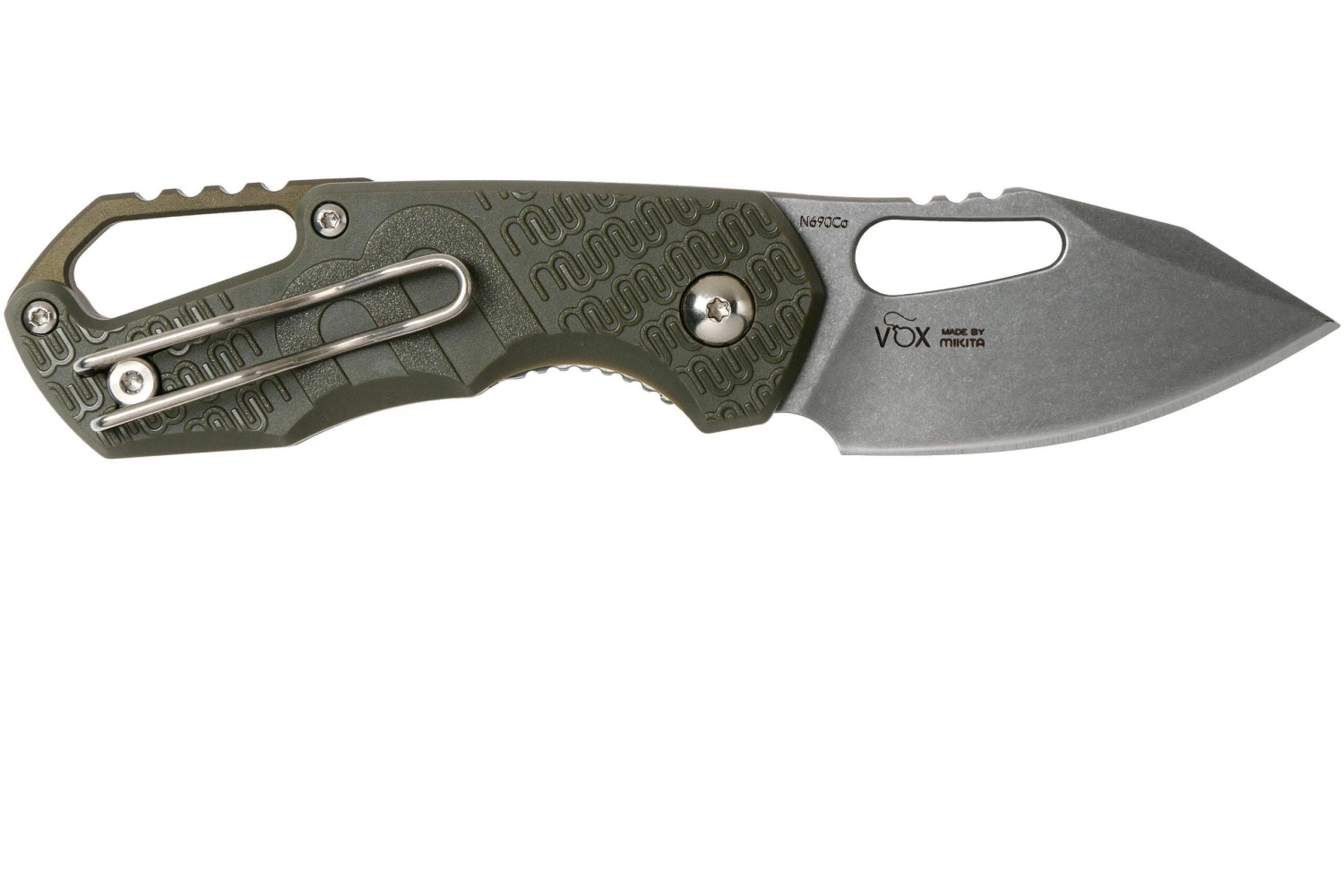 MKM Isonzo FX03-3PGR Clip Point Green FRN Couteau De Poche, Jesper Voxnaes Design 4 MKM Isonzo FX03-3PGR Clip Point Green FRN Couteau De Poche, Jesper Voxnaes Design â Image 2