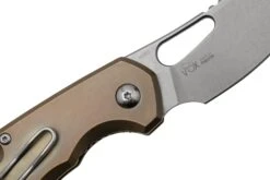 MKM Isonzo FX03M-2TBR, Cleaver Stonewashed Böhler M390 Bronze Titanium, Couteau De Poche -Spyder Couteau Magasin MMK FX03M 2TBR 05 mkm