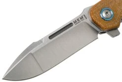 MKM Clap LS01-NC Natural Canvas Micarta Couteau De Poche, Bob Terzuola Design -Spyder Couteau Magasin MMK LS01 NC 03 mkm knives