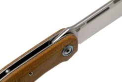 MKM Clap LS01-NC Natural Canvas Micarta Couteau De Poche, Bob Terzuola Design -Spyder Couteau Magasin MMK LS01 NC 06 mkm knives