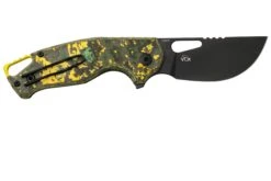 MKM Vincent VCV-CTD Black PVD VANAX, Toxic Storm Carbon Fiber, Lime Green Aluminum, Couteau De Poche, Jesper Voxnaes Design -Spyder Couteau Magasin MMK VCV CTD 02 mkm
