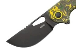 MKM Vincent VCV-CTD Black PVD VANAX, Toxic Storm Carbon Fiber, Lime Green Aluminum, Couteau De Poche, Jesper Voxnaes Design -Spyder Couteau Magasin MMK VCV CTD 03 mkm