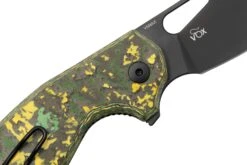 MKM Vincent VCV-CTD Black PVD VANAX, Toxic Storm Carbon Fiber, Lime Green Aluminum, Couteau De Poche, Jesper Voxnaes Design -Spyder Couteau Magasin MMK VCV CTD 05 mkm