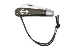 Otter Anchor Knife 172 R LB Large Stainless, Smoked Oak, Stainless Anchor, Leather Strap, Couteau De Poche -Spyder Couteau Magasin OR172RLB 06 otter