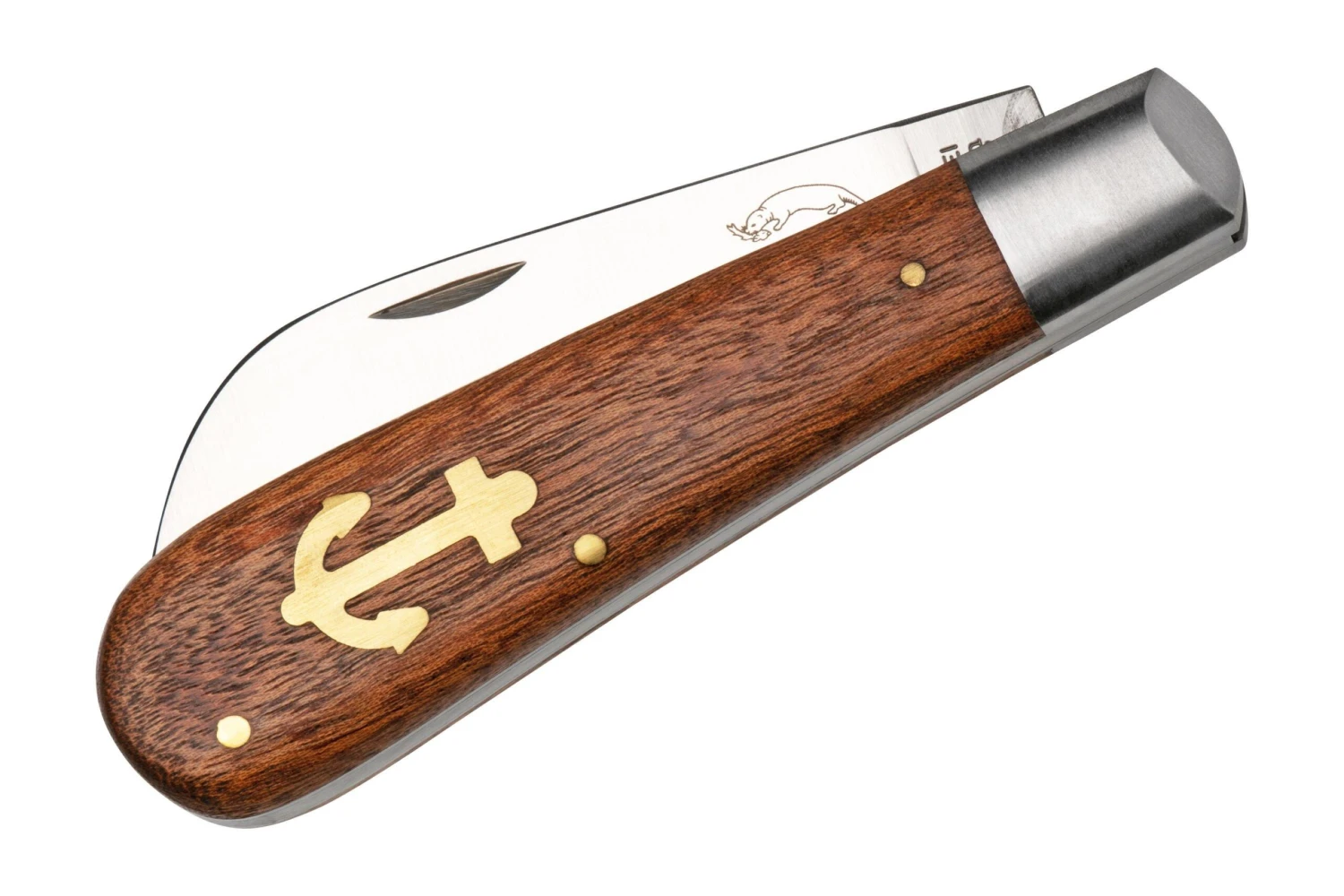 Otter Anchor Knife 173 R Large Stainless, Sapeli, Brass Anchor, Couteau De Poche 6 Otter Anchor Knife 173 R Large Stainless, Sapeli, Brass Anchor, Couteau De Poche â Image 4