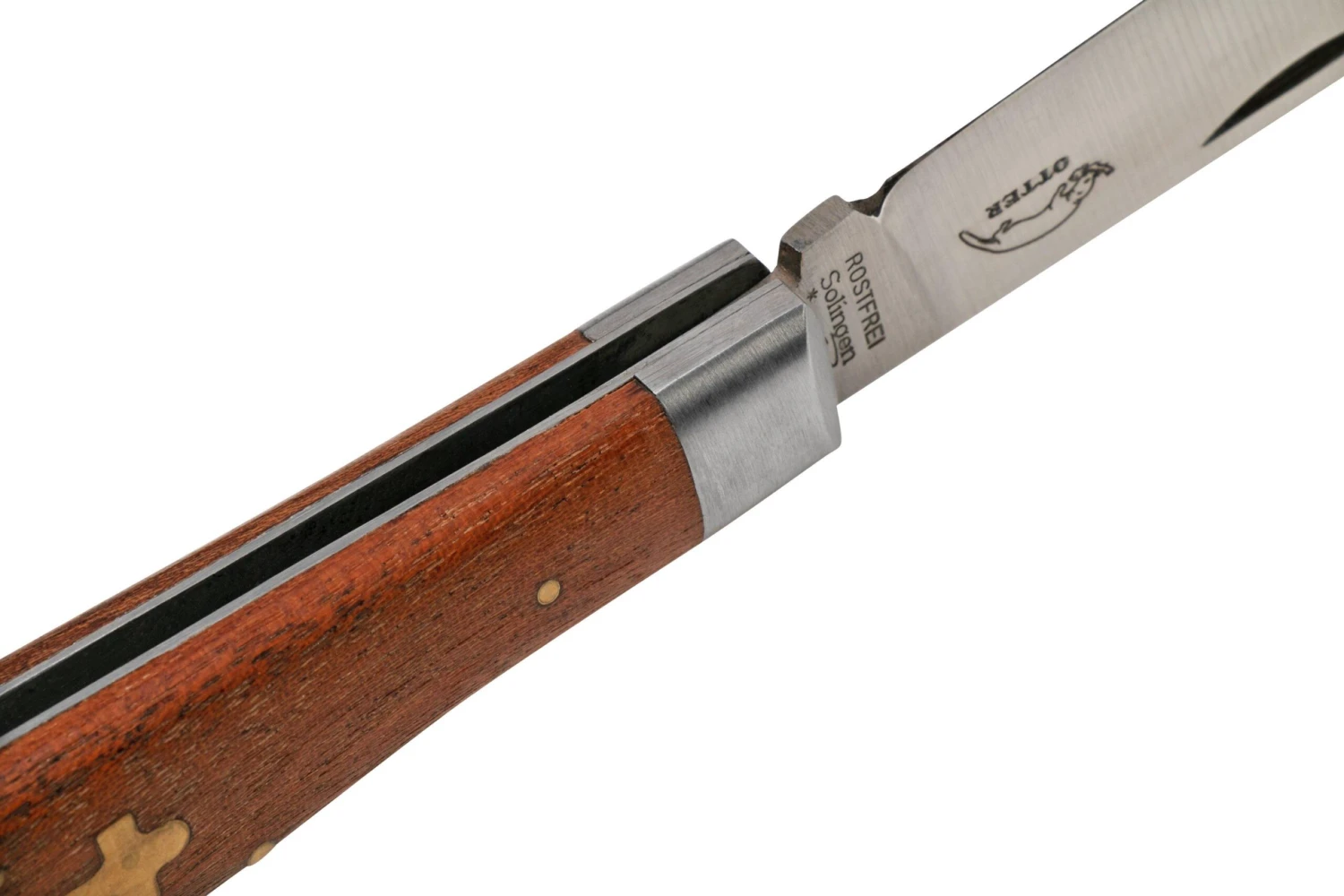 Otter Anchor Knife 173 R Small Stainless, Sapeli, Brass Anchor, Couteau De Poche 8 Otter Anchor Knife 173 R Small Stainless, Sapeli, Brass Anchor, Couteau De Poche – Image 6