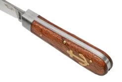 Otter Anchor Knife 174 Small Carbon, Sapeli, Brass Anchor, Couteau De Poche -Spyder Couteau Magasin OR174 07 otter
