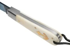 Otter Anchor Knife SET 173 KN Large Blued Carbon, Bone, Brass Anchor, Leather Strap Couteau De Poche -Spyder Couteau Magasin ORSET173KN 06 otter