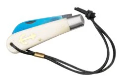 Otter Anchor Knife SET 173 KN Large Blued Carbon, Bone, Brass Anchor, Leather Strap Couteau De Poche -Spyder Couteau Magasin ORSET173KN 07 otter