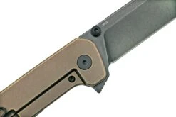 QSP Knife Penguin XL QS130XL-B, Blackwashed 20CV, Bronze Titanium, Couteau De Poche -Spyder Couteau Magasin QS130XL B 05 qsp