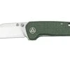 QSP Knife Penguin Mini QS130XS-C, Satin 14C28N, Green Micarta, Couteau De Poche -Spyder Couteau Magasin QS130XS C 01 qsp