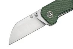 QSP Knife Penguin Mini QS130XS-C, Satin 14C28N, Green Micarta, Couteau De Poche -Spyder Couteau Magasin QS130XS C 03 qsp