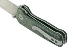 QSP Knife Penguin Mini QS130XS-C, Satin 14C28N, Green Micarta, Couteau De Poche -Spyder Couteau Magasin QS130XS C 04 qsp