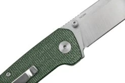 QSP Knife Penguin Mini QS130XS-C, Satin 14C28N, Green Micarta, Couteau De Poche -Spyder Couteau Magasin QS130XS C 05 qsp