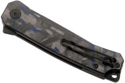 QSP Knife Osprey QS139-G2 Blue Shredded Carbonfiber, Blackwashed, Couteau De Poche -Spyder Couteau Magasin QS139 G2 04 qsp knife