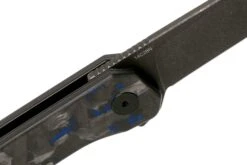 QSP Knife Osprey QS139-G2 Blue Shredded Carbonfiber, Blackwashed, Couteau De Poche -Spyder Couteau Magasin QS139 G2 06 qsp knife
