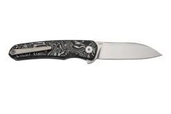 QSP Knife Otter QS140-A1 Satin, Aluminum Foil Carbonfiber Couteau De Poche -Spyder Couteau Magasin QS140 A1 02 qsp
