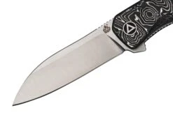 QSP Knife Otter QS140-A1 Satin, Aluminum Foil Carbonfiber Couteau De Poche -Spyder Couteau Magasin QS140 A1 03 qsp
