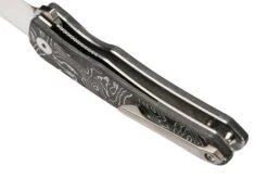 QSP Knife Otter QS140-A1 Satin, Aluminum Foil Carbonfiber Couteau De Poche -Spyder Couteau Magasin QS140 A1 05 qsp