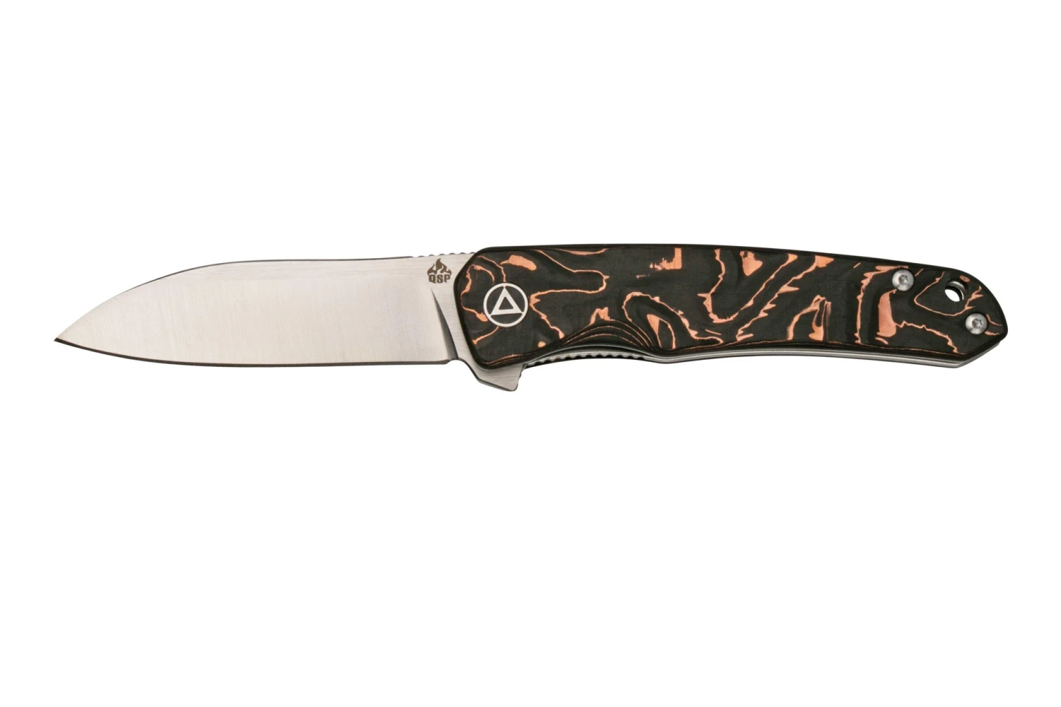 QSP Knife Otter QS140-B1 Satin, Copper Foil Carbonfiber Couteau De Poche 3 QSP Knife Otter QS140-B1 Satin, Copper Foil Carbonfiber Couteau De Poche