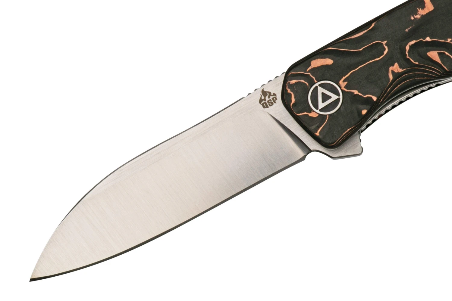 QSP Knife Otter QS140-B1 Satin, Copper Foil Carbonfiber Couteau De Poche 5 QSP Knife Otter QS140-B1 Satin, Copper Foil Carbonfiber Couteau De Poche – Image 3