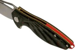 Rike Knife Hummingbird Plus Carbonfiber Red Couteau De Poche -Spyder Couteau Magasin RK HBPL RCFR 07 rike knives