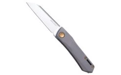 Real Steel Solis 7062G Beadblast Titanium, Gold, Slipjoint Couteau De Poche, Design Poltergeist