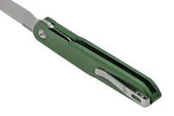 Real Steel G5 Metamorph Frontflipper Mk.II, Racing Green Aluminum, Couteau De Poche, Ostap Hel Design -Spyder Couteau Magasin RL7839 04 realsteel