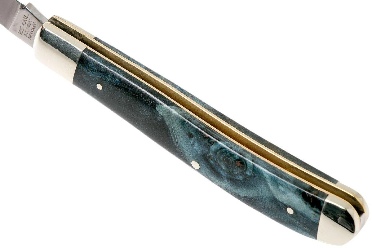 Robert Klaas US Trapper 95mm Blue Poplar Burl 412-1-2MAP-BL-TRS Couteau 7 Robert Klaas US Trapper 95mm Blue Poplar Burl 412-1-2MAP-BL-TRS Couteau â Image 5