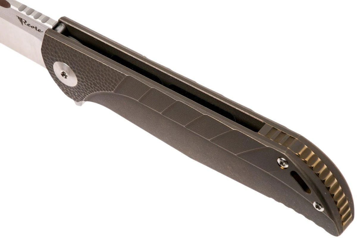 Reate K2 Bronze, S35VN Satin Finish Kwaiken-couteau De Poche 9 Reate K2 Bronze, S35VN Satin Finish Kwaiken-couteau De Poche – Image 7