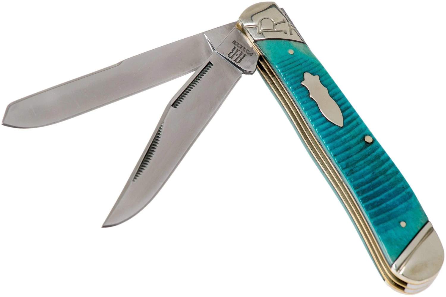 Rough Ryder Black & Blue Trapper RR2115 Couteau De Poche 3 Rough Ryder Black & Blue Trapper RR2115 Couteau De Poche