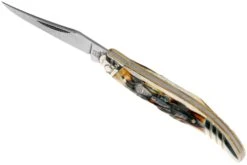 Rough Ryder Toothpick Cinnamon Stag RR2154 Damascus Slipjoint Couteau De Poche -Spyder Couteau Magasin RY2154 05 rough ryder