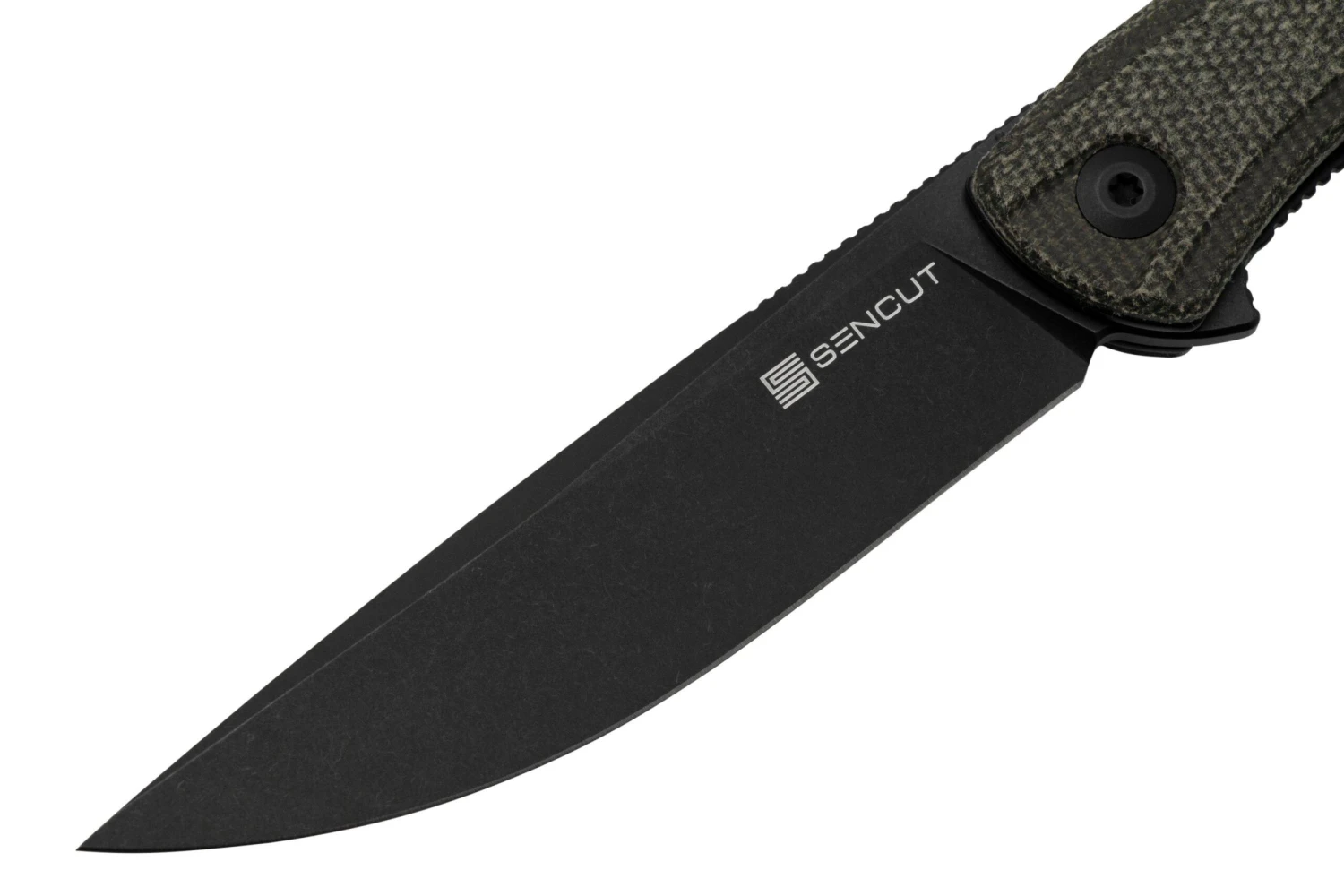 SENCUT Scitus S21042-3 Green Canvas Micarta Black Stonewashed D2, Couteau De Poche 5 SENCUT Scitus S21042-3 Green Canvas Micarta Black Stonewashed D2, Couteau De Poche â Image 3