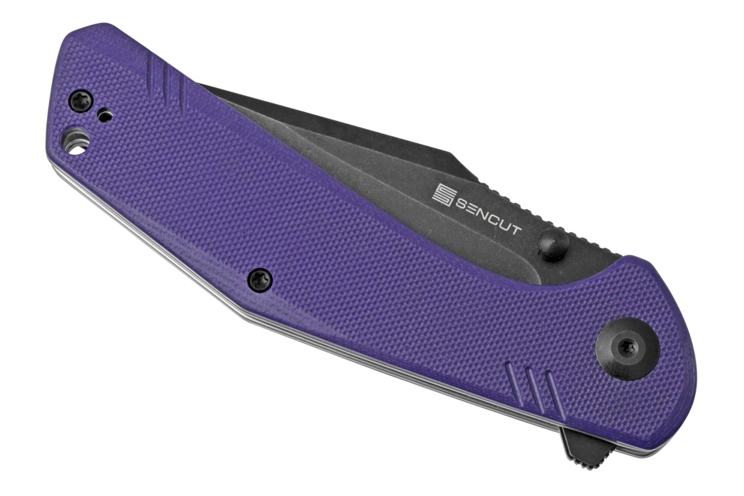 SENCUT Actium Black SA02D Purple G10 Couteau De Poche 8 SENCUT Actium Black SA02D Purple G10 Couteau De Poche – Image 6