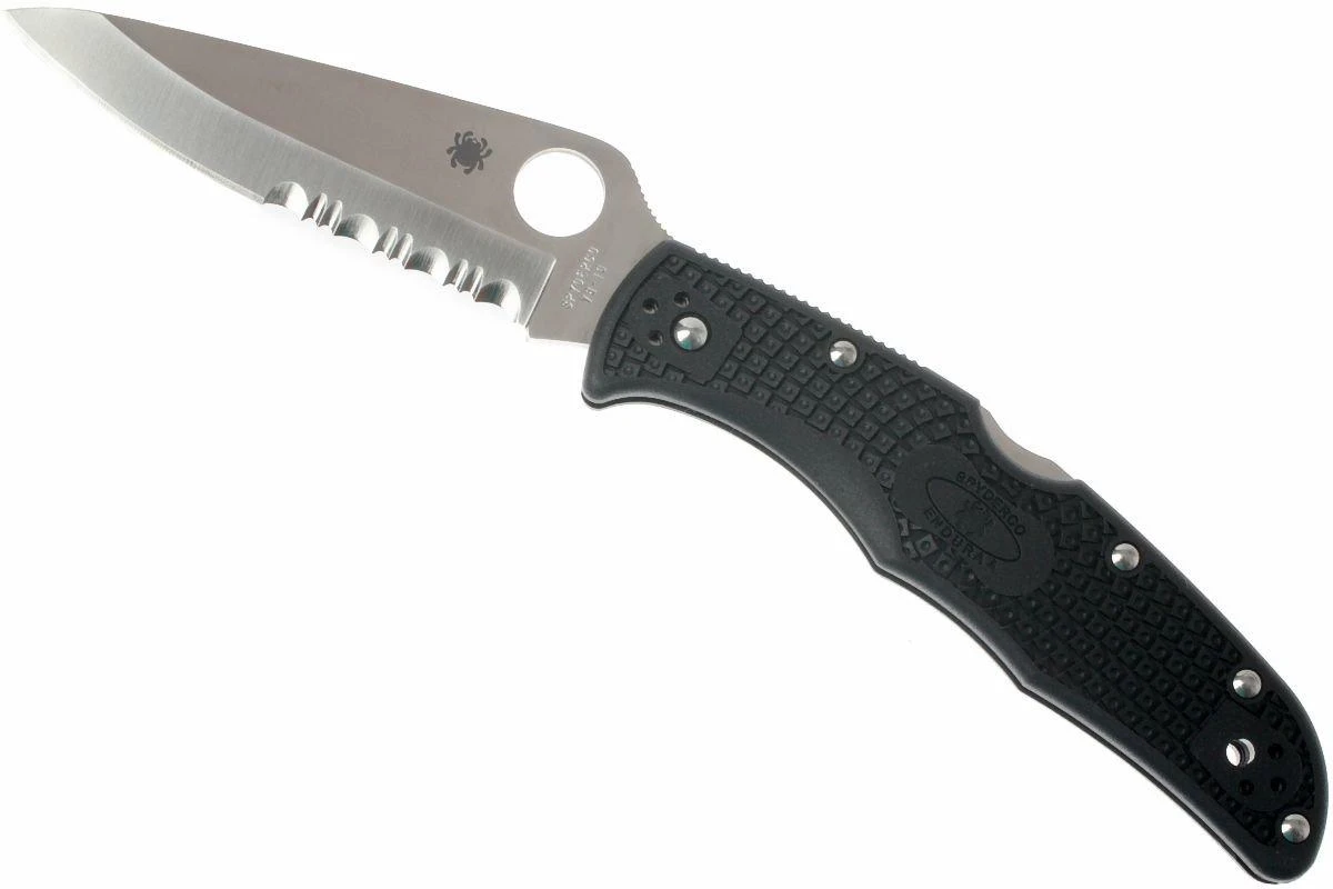 Spyderco Endura 4 C10PSBK Partly Serrated Couteau, De Poche 3 Spyderco Endura 4 C10PSBK Partly Serrated Couteau, De Poche