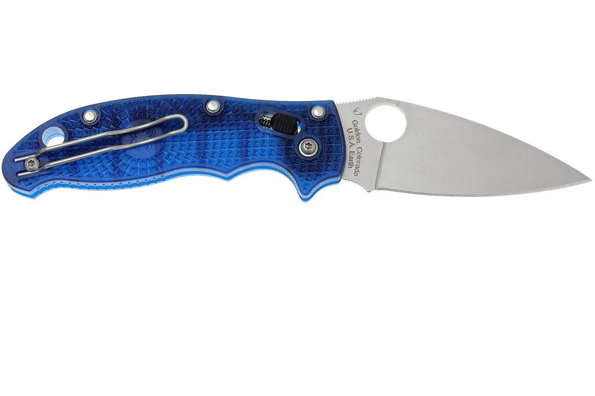Spyderco Manix 2 Translucent Blue PE - C101PBL2 3 Spyderco Manix 2 Translucent Blue PE - C101PBL2