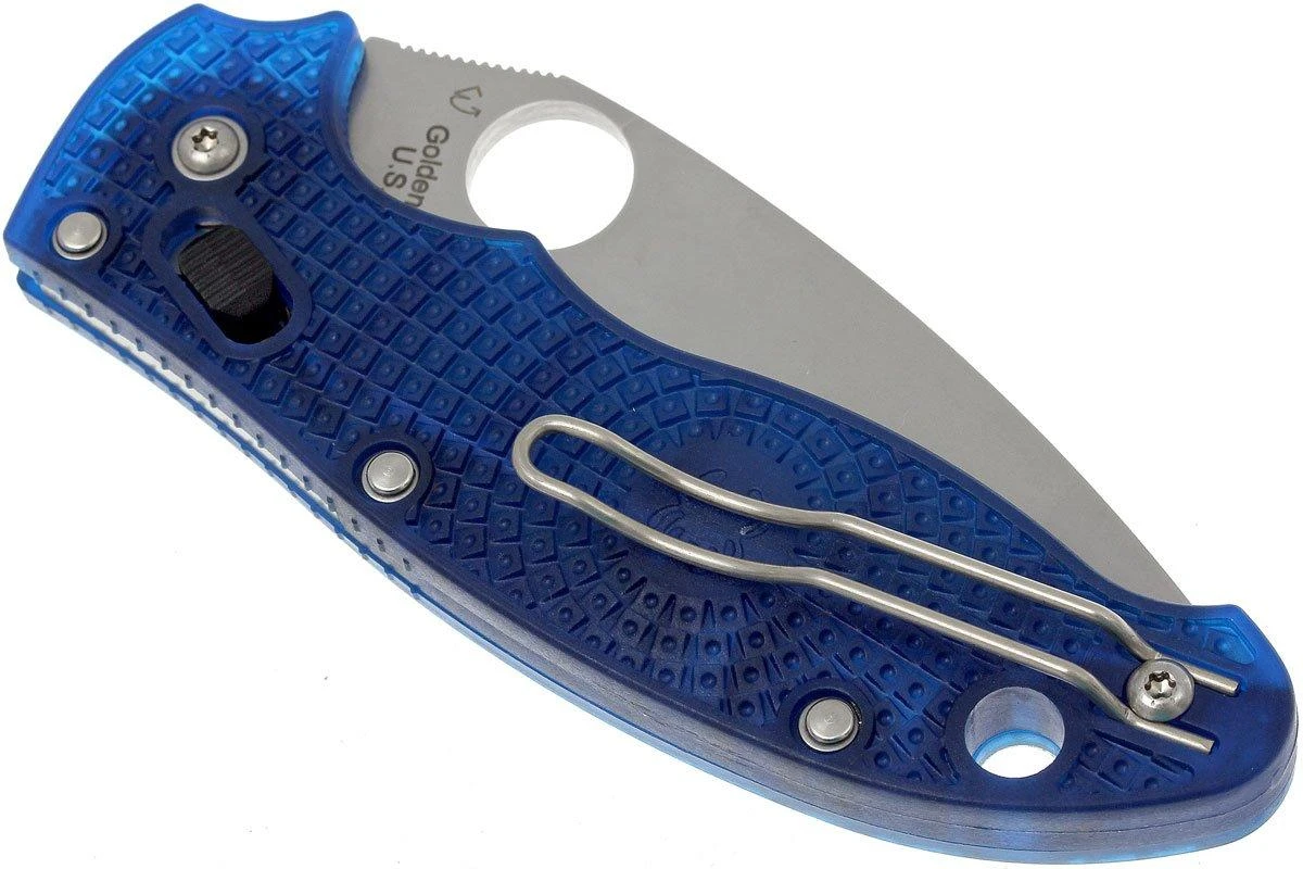 Spyderco Manix 2 Translucent Blue PE - C101PBL2 6 Spyderco Manix 2 Translucent Blue PE - C101PBL2 – Image 4