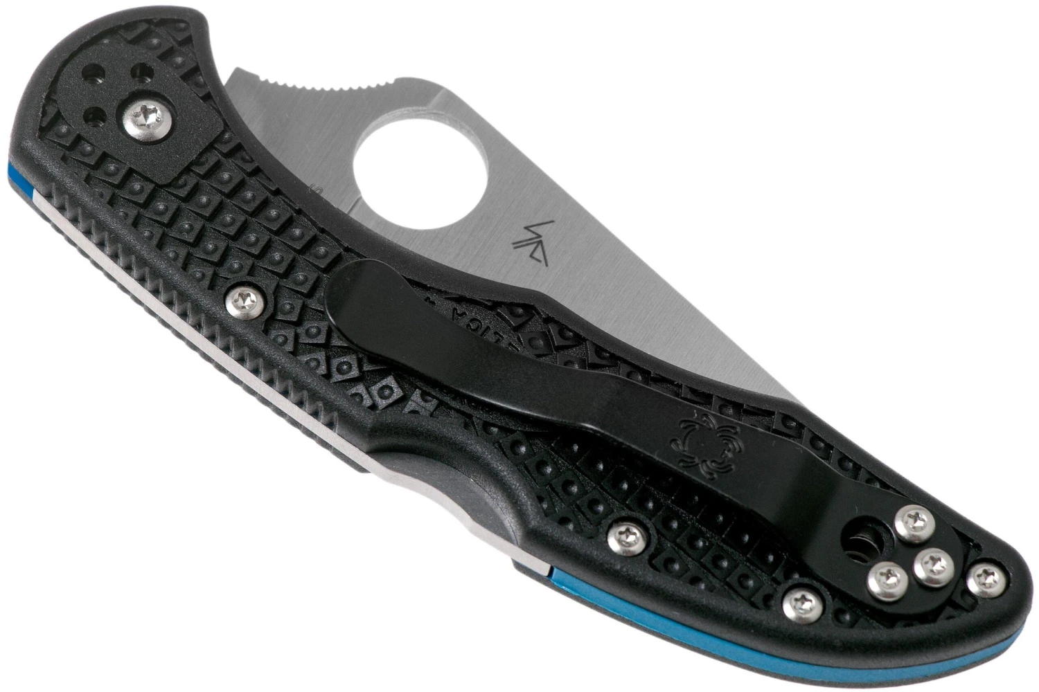Spyderco Delica 4 Thin Blue Line C11FPSBKBL Couteau De Poche 6 Spyderco Delica 4 Thin Blue Line C11FPSBKBL Couteau De Poche – Image 4